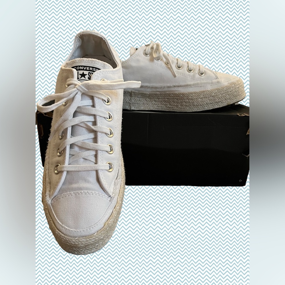 Converse - EUC - Ctas Espadrille Ox - White/Black/Natural - Box damaged